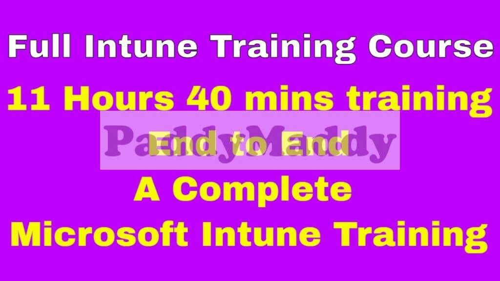 Microsoft Endpoint Training
